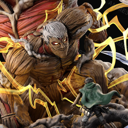 Colossal Titan & Armored Titan vs Eren Diorama STL – Epic Attack on Titan 3D Print Battle Scene 3D Printable STL Files
