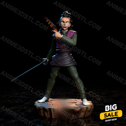 Genya Shinazugawa STL – Demon Slayer 3D Model | Kimetsu no Yaiba Gun-Wielding Slayer 3D Printable STL Files